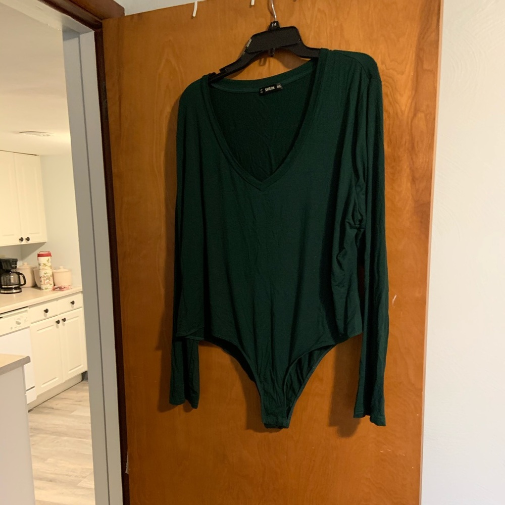 V neck body suit